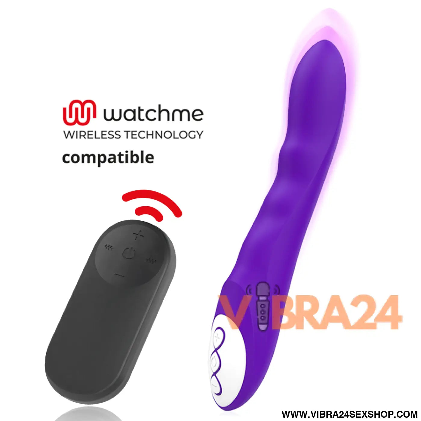 GALATEA - DANTE VIBRADOR ROXO + CONTROLO REMOTO WATCHME