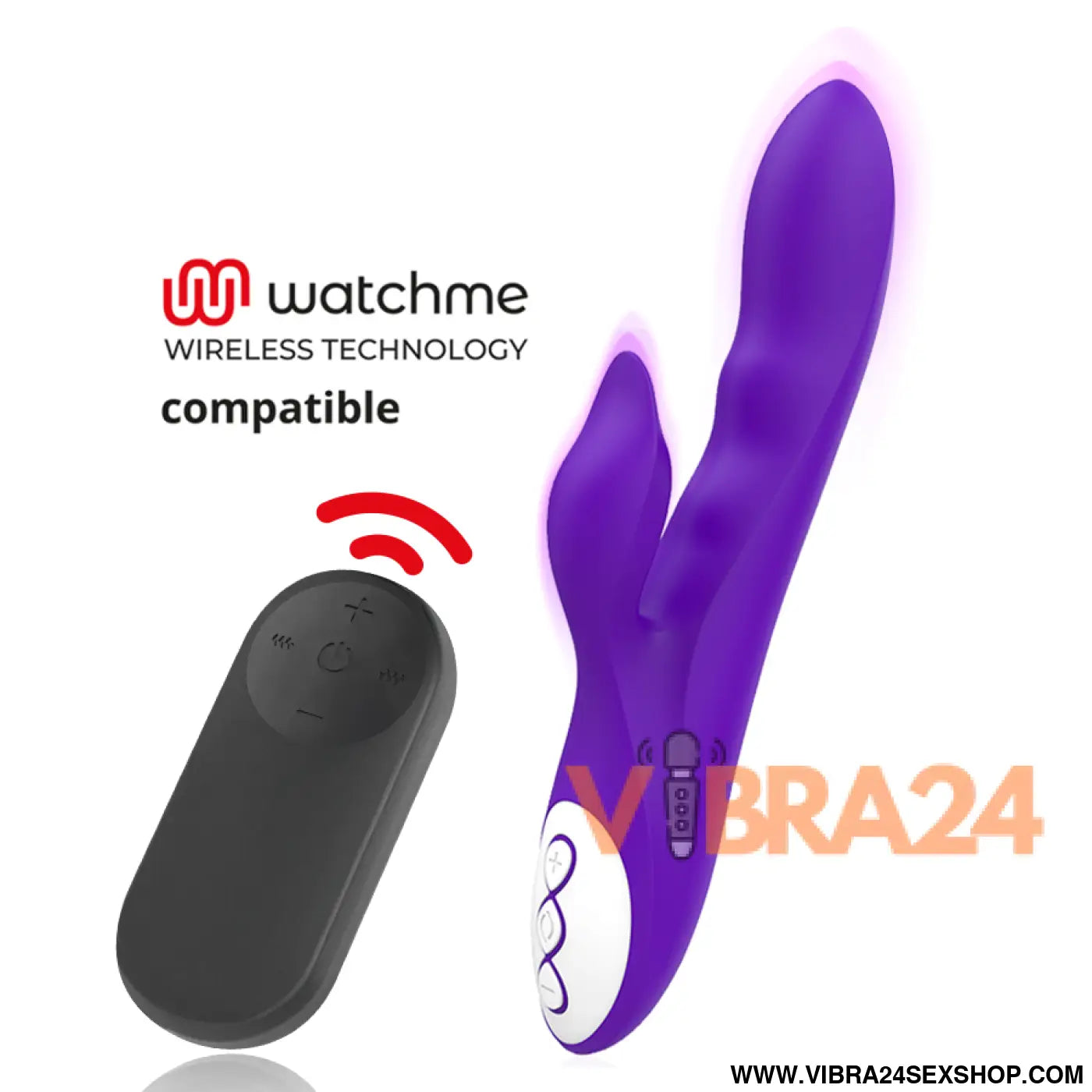 GALATEA - GALO VIBRADOR ROXO + CONTROLO REMOTO WATCHME