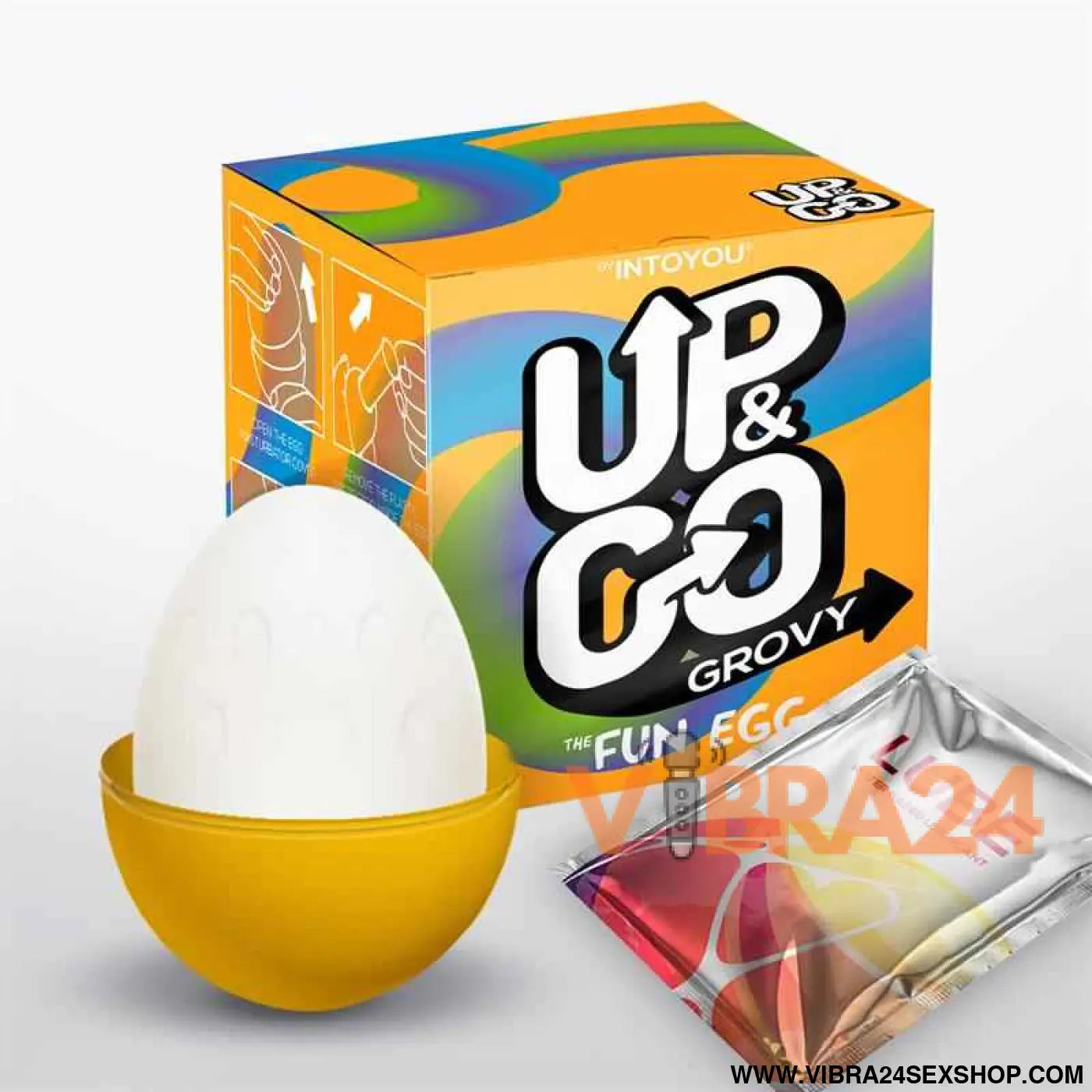 Grovy Masturbator Egg Elastic Yellow