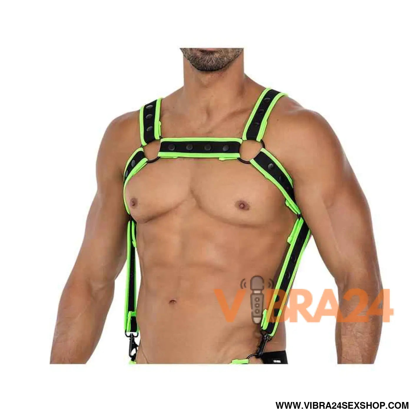 H4RNESS05 Chest Harness Neon Green One Size