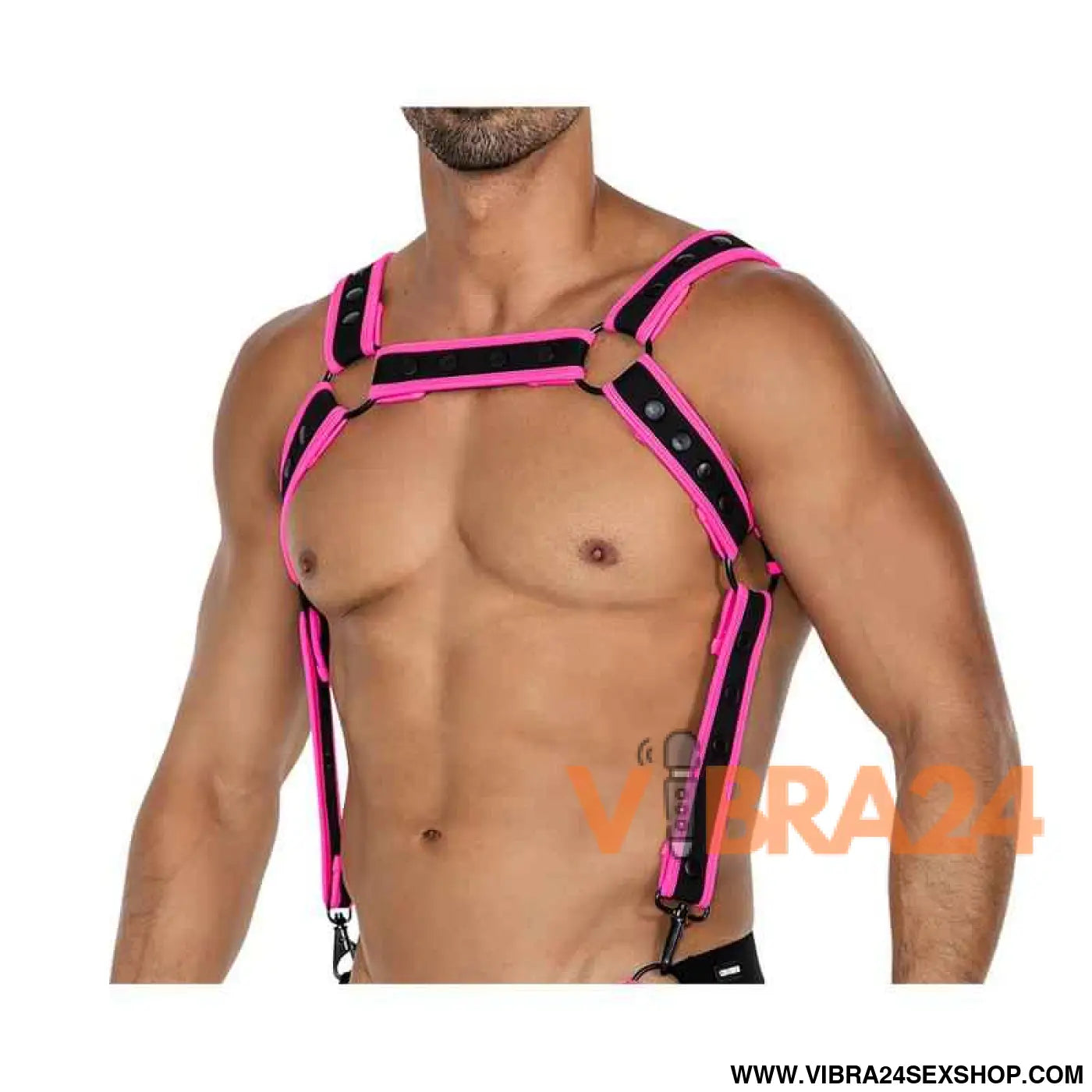 H4RNESS05 Chest Harness Neon HotPink One size