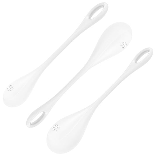 Satisfyer - Conjunto de Treino Yoni Power 1 Branco para Treino Yoni Satisfyer - VIBRA24 SEXSHOP