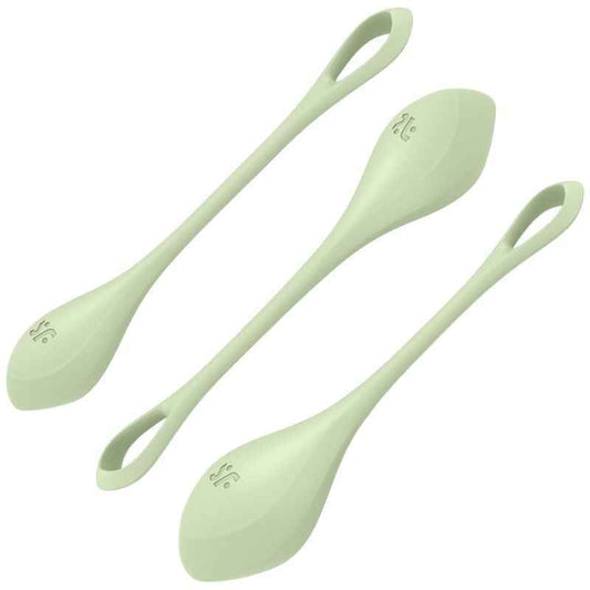 Satisfyer - Treino Yoni Eficiente com Conjunto Yoni Power 2 Verde para um Treino Yoni Satisfyer Ideal - VIBRA24 SEXSHOP