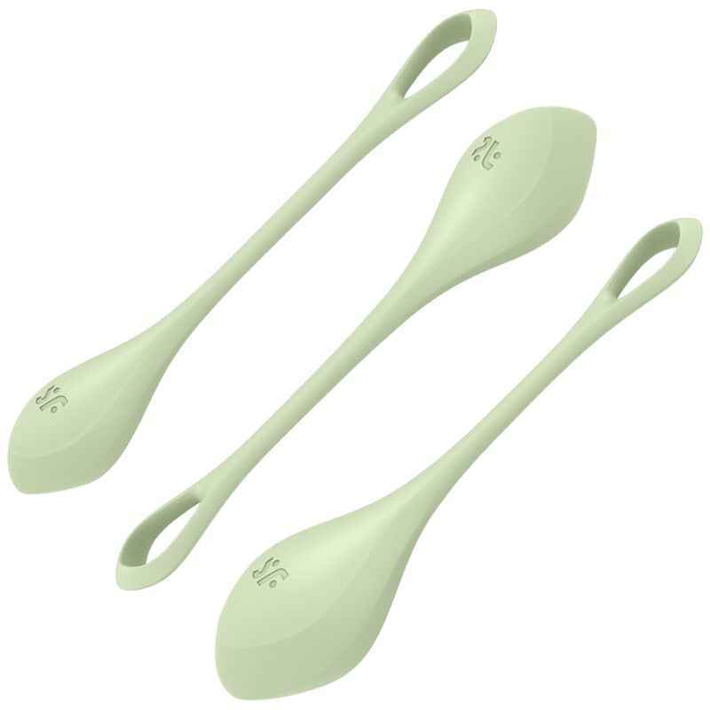 SATISFYER - CONJUNTO DE TREINO YONI POWER 2 VERDE - VIBRA24 SEXSHOP