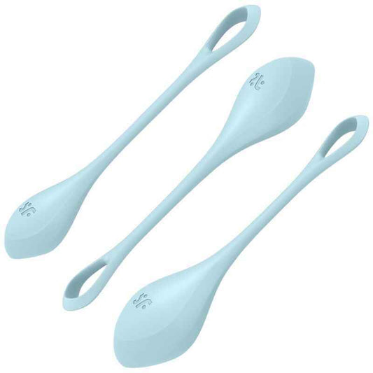 SATISFYER - CONJUNTO DE TREINO YONI POWER 2 AZUL - VIBRA24 SEXSHOP