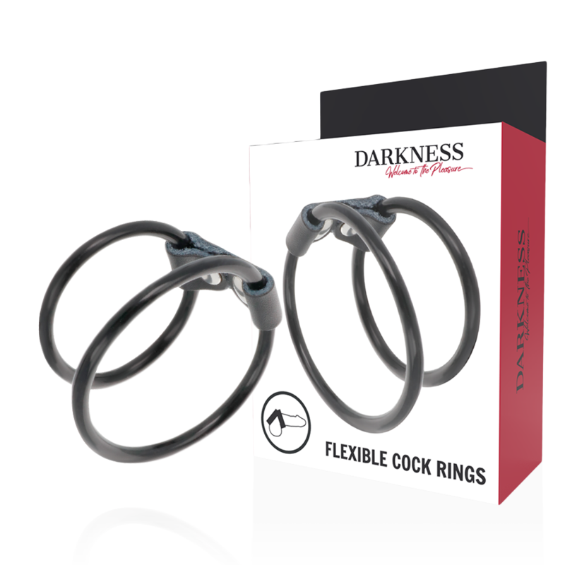 DARKNESS - ANEL PARA PÊNIS DUPLO FLEXÍVEL - VIBRA24 SEXSHOP