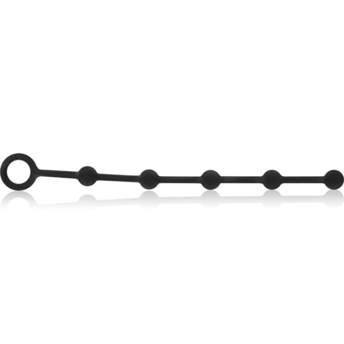 BLACK&SILVER - Anal Rosário Silicone KORG 21 cm para Iniciação