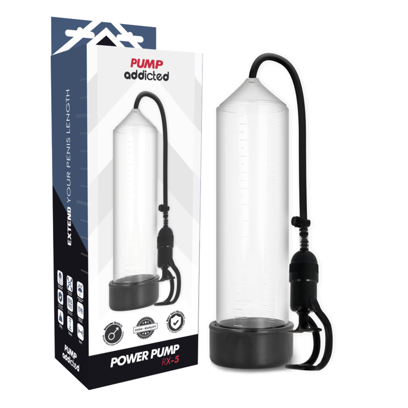 PUMP ADDICTED - RX5 TRANSPARENTE - VIBRA24 SEXSHOP