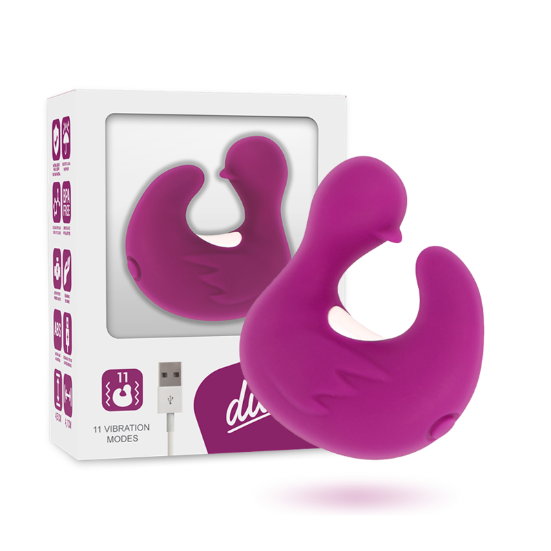 COVERME - DEDAL DE PATO ESTIMULANTE DE SILICONE RECARREGÁVEL DUCKYMANIA - VIBRA24 SEXSHOP