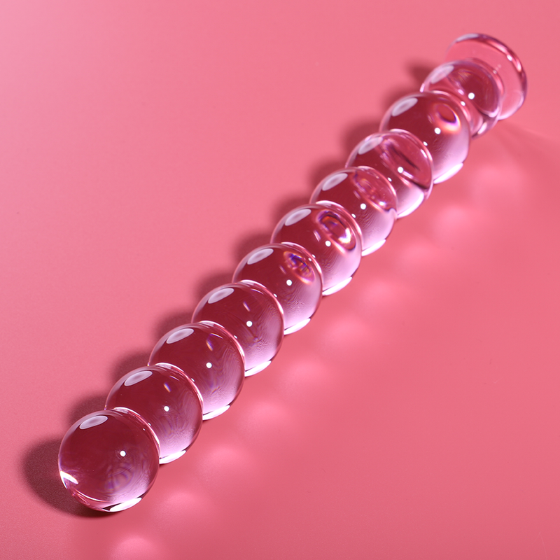 NEBULA SERIES BY IBIZA - MODELO 22 DILDO VIDRO BOROSILICADO ROSA 21.5 CM -O- 2.5 CM - VIBRA24 SEXSHOP