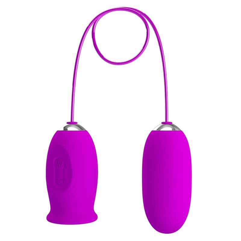 PRETTY LOVE - VIBRADOR RECARREGVEL DAISY DUAL EGG ROXO - VIBRA24 SEXSHOP