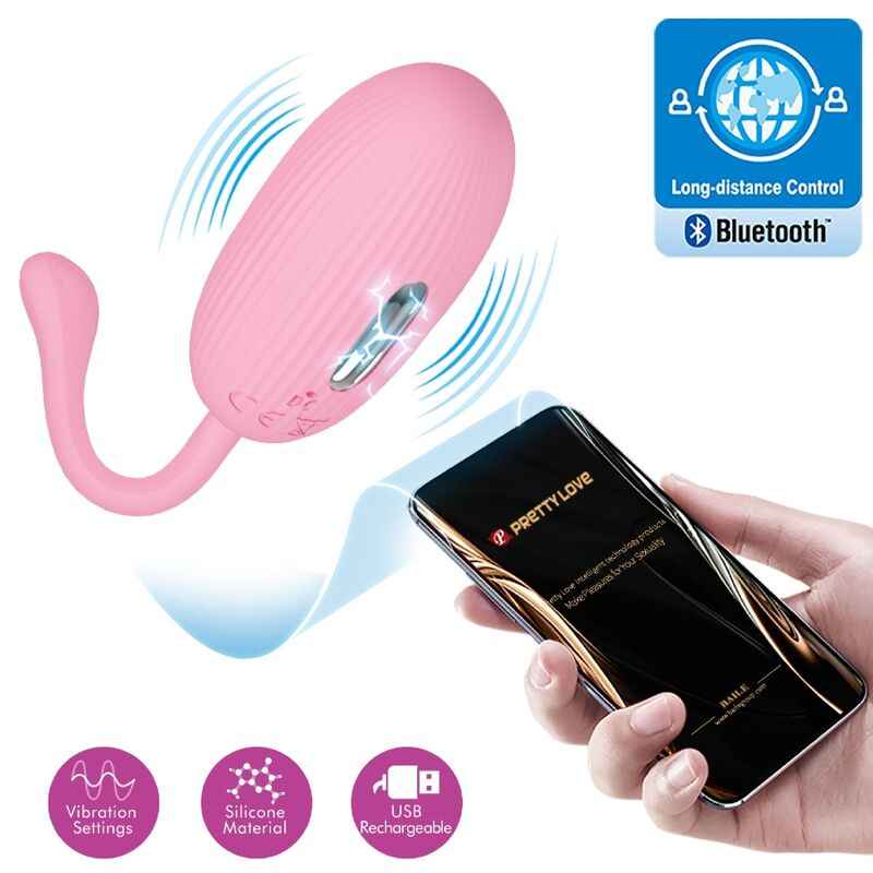 PRETTY LOVE - OVO VIBRATÓRIO RECARREGVEL DOREEN ROSA - VIBRA24 SEXSHOP