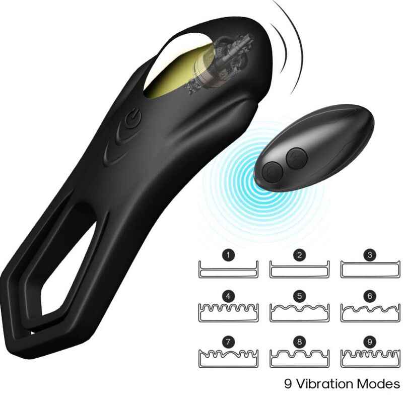 ARMONY - VIBRADOR ROADSTER ANEL DUPLO CONTROLE REMOTO PRETO - VIBRA24 SEXSHOP