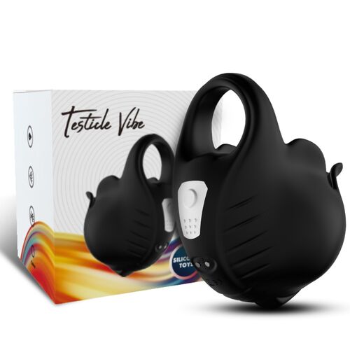 ANEL PENIANO PRETO ARMONY - Anel Vibratório Coping Preto para Prazer Intenso