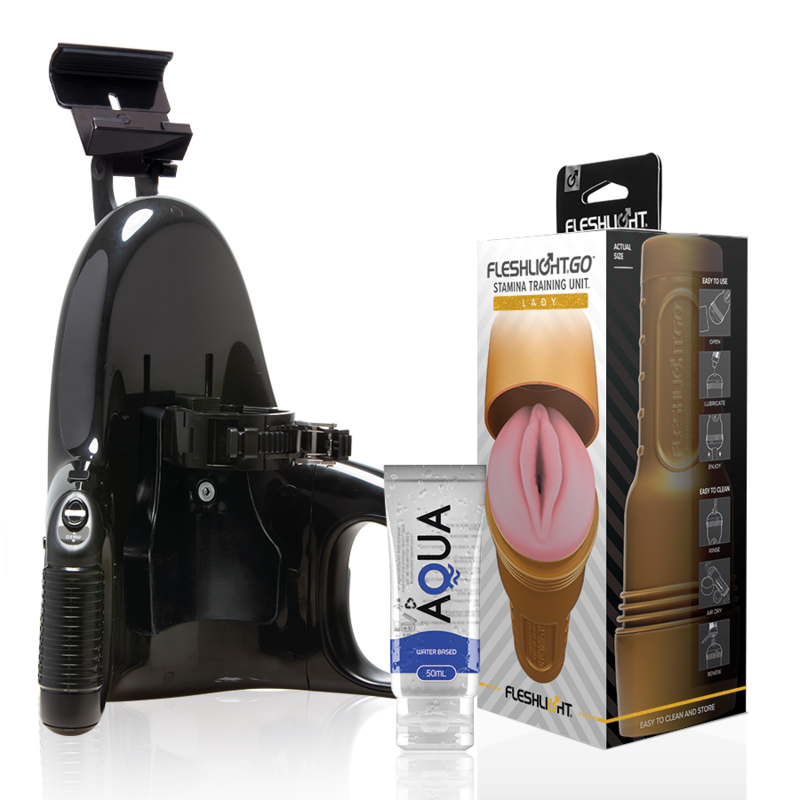FLESHLIGHT - UNIDADE DE TREINAMENTO STAMINA GO SENHORA + LANÇAMENTO UNIVERSAL + LUBRIFICANTE AQUA QUALITY 50 ML - VIBRA24 SEXSHOP