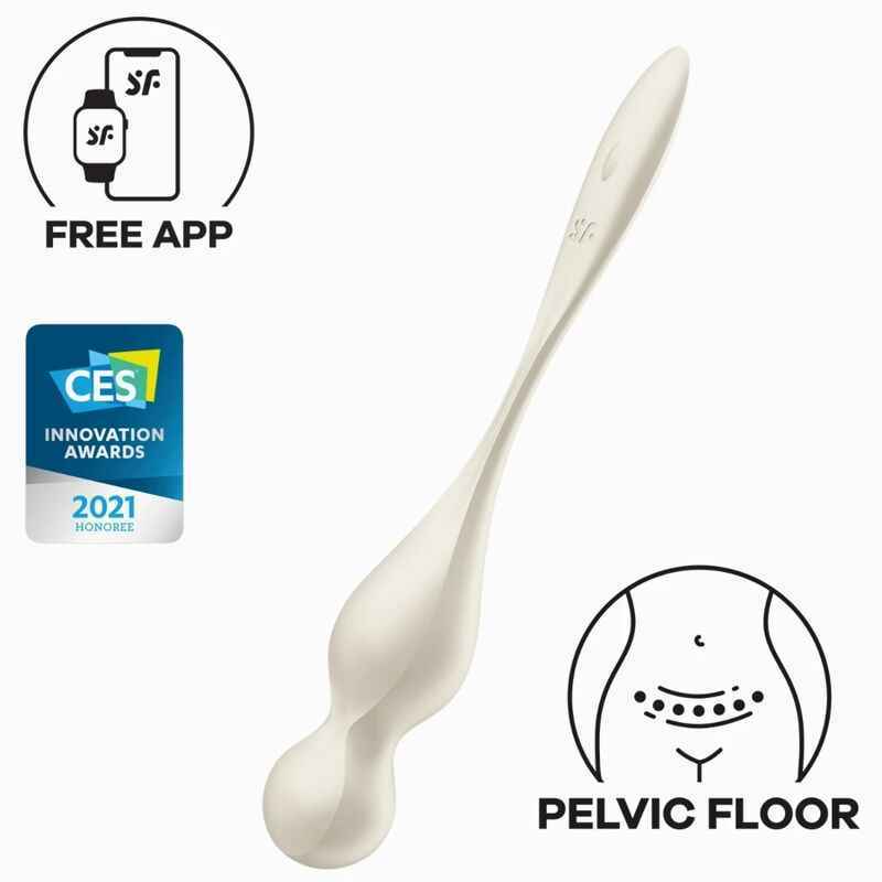 SATISFYER - BOLAS VIBRATÓRIAS DE KEGEL LOVE BIRDS BRANCO - VIBRA24 SEXSHOP