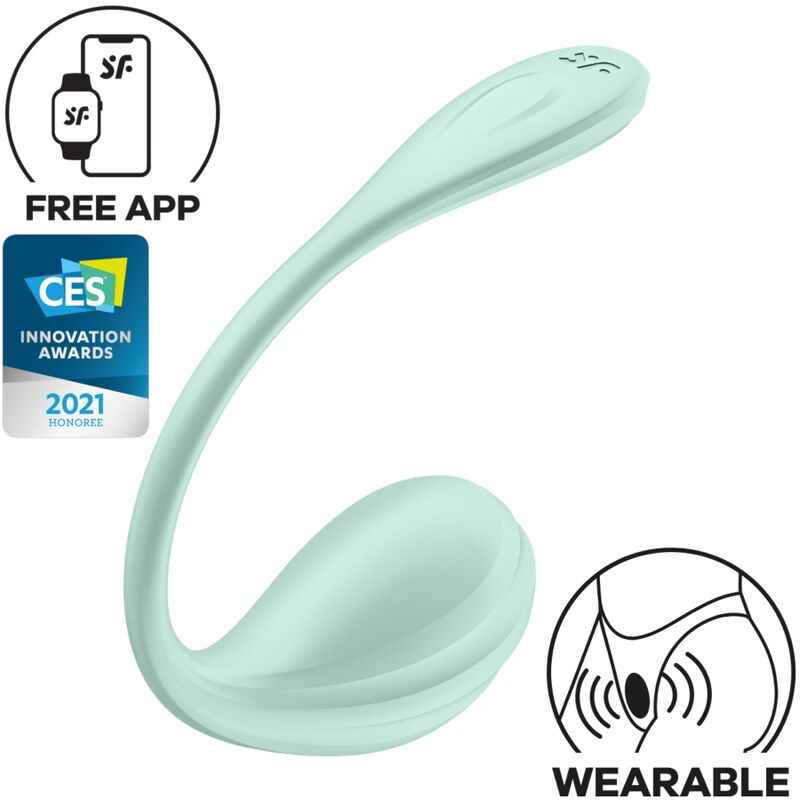 SATISFYER - ESTIMULADOR DE PÉTALA LISA G-POINT ÁGUA VERDE APLICATIVO GRATUITO - VIBRA24 SEXSHOP