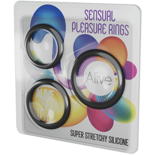 ALIVE - Anel de Prazer Sensual: Kit Três Anéis para Momentos Inesquecíveis - VIBRA24 SEXSHOP