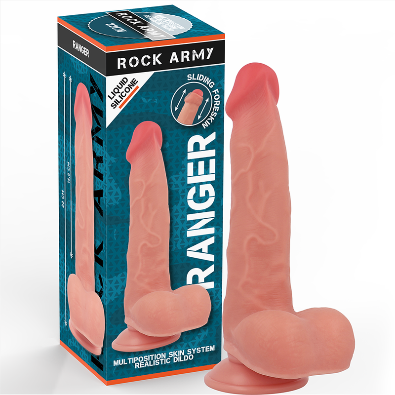 ROCKARMY - SILICONE LÍQUIDO RANGER 22 CM -O- 3,6 CM - VIBRA24 SEXSHOP