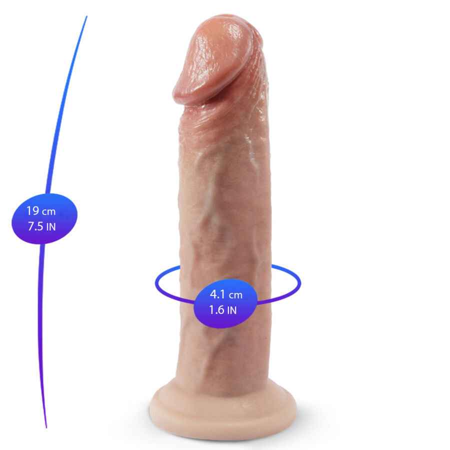 SILEXD - MODELO DE PÊNIS REALÍSTICO 2 SILICONE TERMORATIVO PREMIUM 19 CM