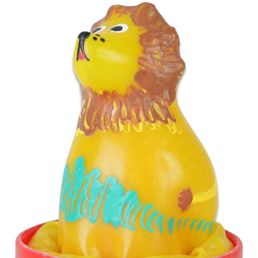 CONDOMERIE - PRESERVATIVOS NOVIDADES PINTADOS À MÃO LEÃO SENTADO
