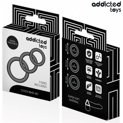 ADDICTED TOYS - Anéis de Silicone Modelo 1 para Brinquedos: Conforto e Diversão com Anel de Silicone - VIBRA24 SEXSHOP