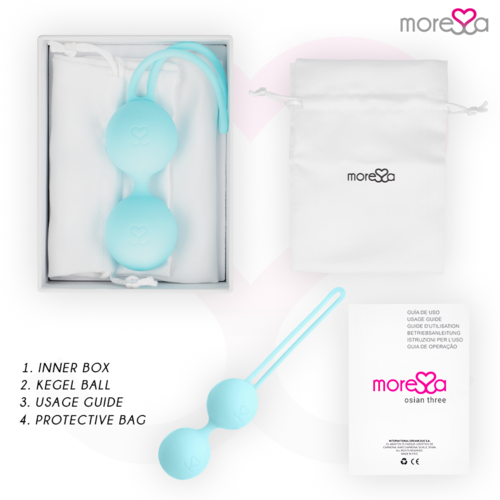 MORESSA - OSIAN TRÊS SILICONE TURQUESA PREMIUM para Bolas Chinesas