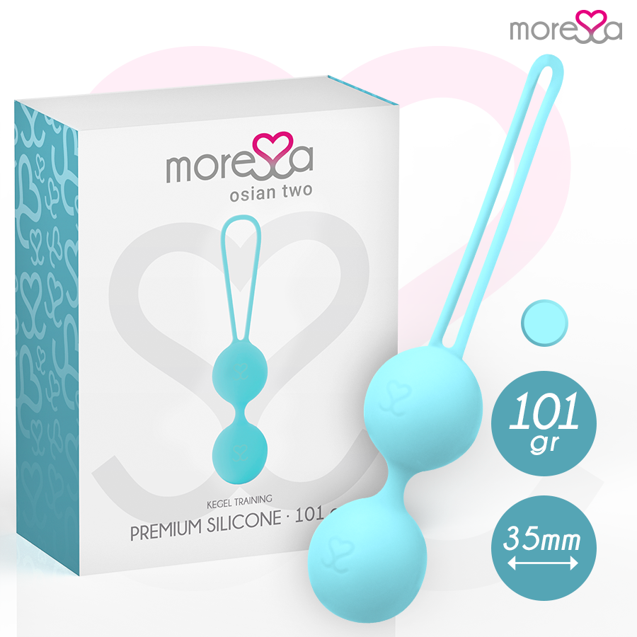 MORESSA - OSIAN DOIS SILICONE TURQUESA PREMIUM - VIBRA24 SEXSHOP