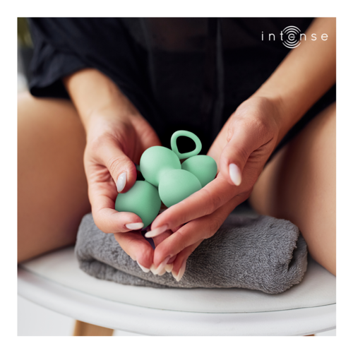 INTENSE - Bola Kegel Charli Verde Claro Kit - VIBRA24 SEXSHOP