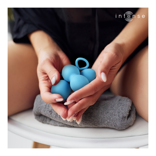 INTENSE - KIT BOLAS DE KEGEL CHARLI AZUL - VIBRA24 SEXSHOP
