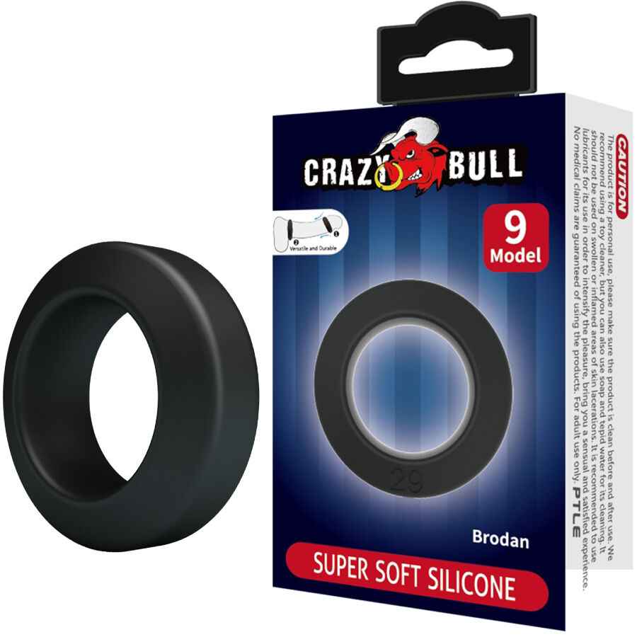 CRAZY BULL - ANEL DE SILICONE BRODAN MODELO 9 - VIBRA24 SEXSHOP