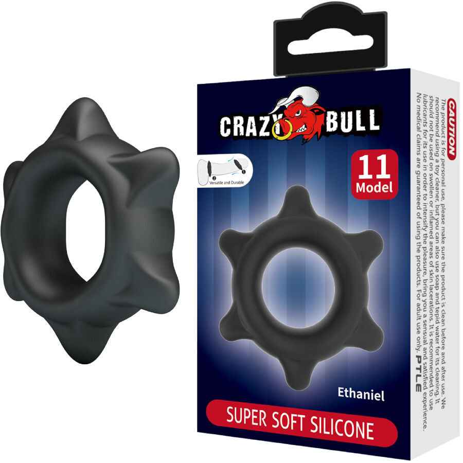 CRAZY BULL - ANEL DE SILICONE ETHANIEL MODELO 11 - VIBRA24 SEXSHOP