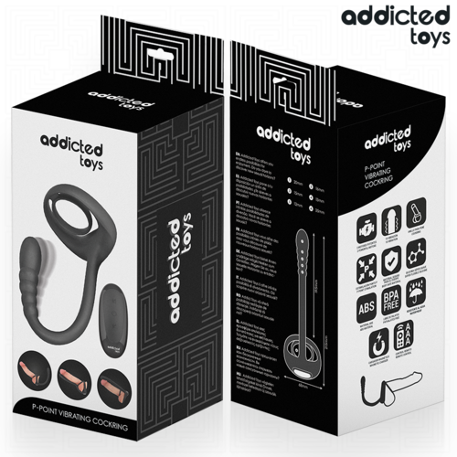 ANEL PENIANO VIBRATÓRIO COM CONTROLE REMOTO - ADDICTED TOYS PARA PRAZER INFINITO - VIBRA24 SEXSHOP