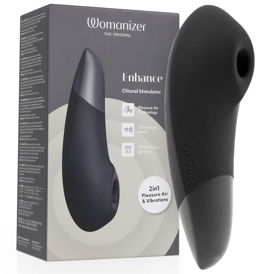 WOMANIZER - ESTIMULADOR CLITORIAL INTENSO PRETO - VIBRA24 SEXSHOP