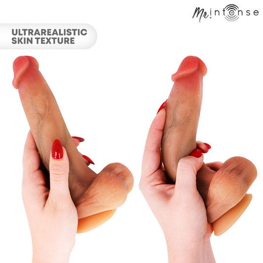 Mr Intense – Bruce M: Dildo Realista com Testículos, Textura Detalhada e Ventosa