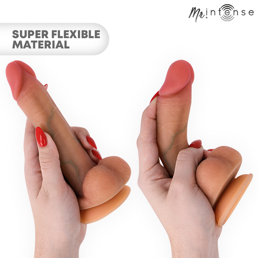 Mr Intense – Gary S: Pênis de Silicone com Testículos, Textura Hiper-Realista e Ventosa para Experiências Intensas em Formato Compacto