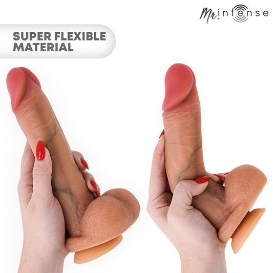 Mr Intense – Gary L: Pênis de Silicone com Testículos, Textura Hiper-Realista e Ventosa para Experiências Profundas