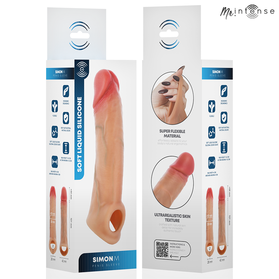 Mr Intense – Simon M: Capa Peniana em Silicone com Textura Ultrarrealista para Intensificar o Prazer
