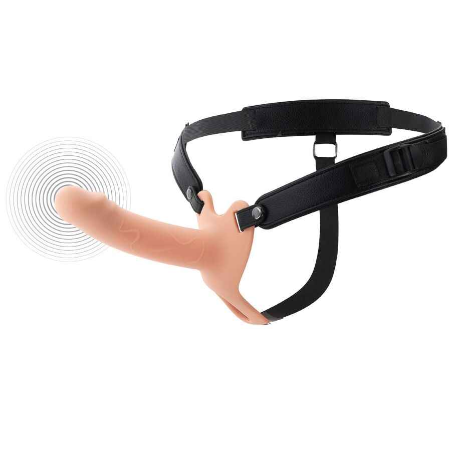 HIDDEN DESIRE - INFERNO MANGA PENIANA VIBRATÓRIA COM STRAP-ON 16 CM - VIBRA24 SEXSHOP