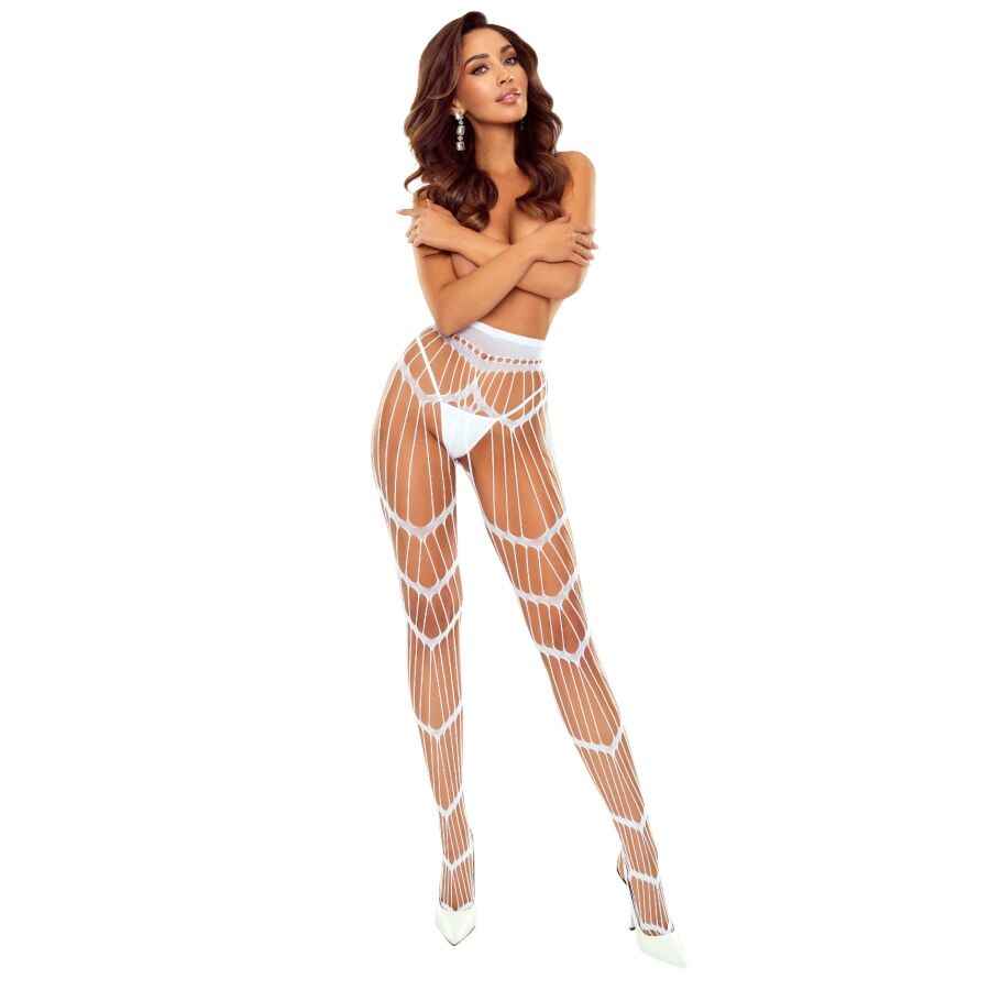 PASSION - S033 MEIA-CALÇA BRANCA DE CINTURA BAIXA TAMANHO ÚNICO