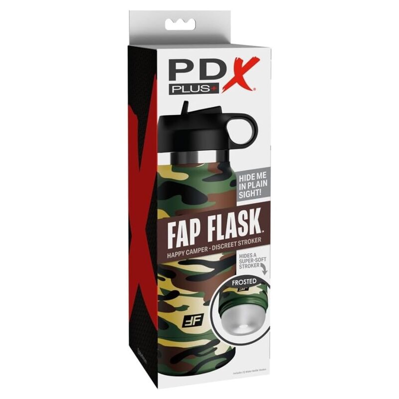 PDX PLUS – Masturbador Fap Flask Happy Camper: Prazer Disfarçado de Garrafa d'Água