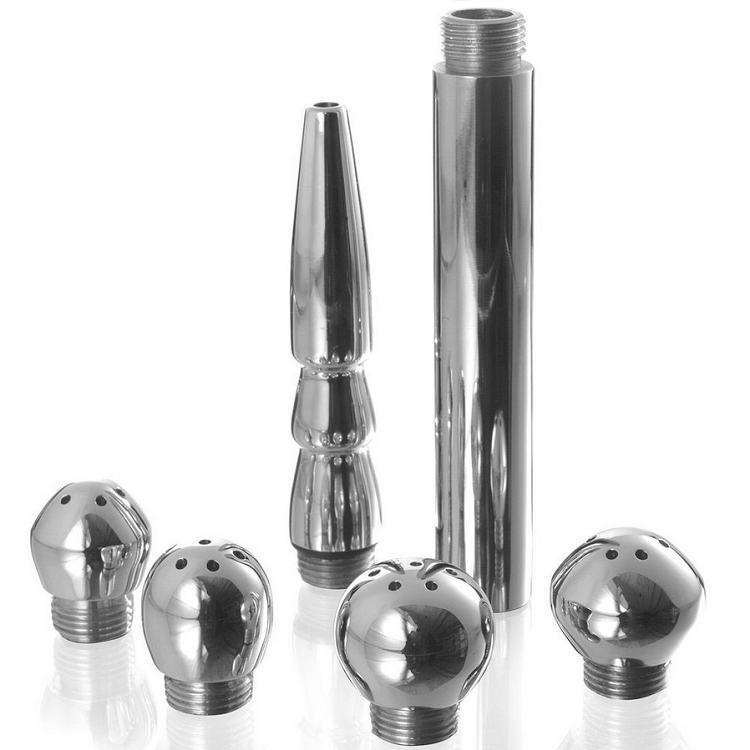Conjunto de limpeza vaginal e anal metal hard com bicos de metal cromados em vários formatos disponível na vibra24 sexshop loja erotica