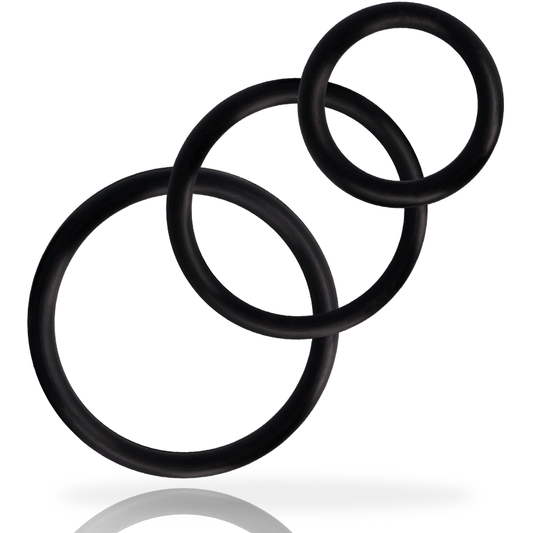 ADDICTED TOYS - Anel para Pénis Preto em Conjunto - VIBRA24 SEXSHOP