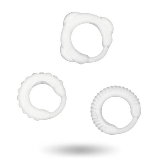 anel de prazer ADDICTED TOYS - Set C-Ring Claro para Estímulo Máximo - VIBRA24 SEXSHOP