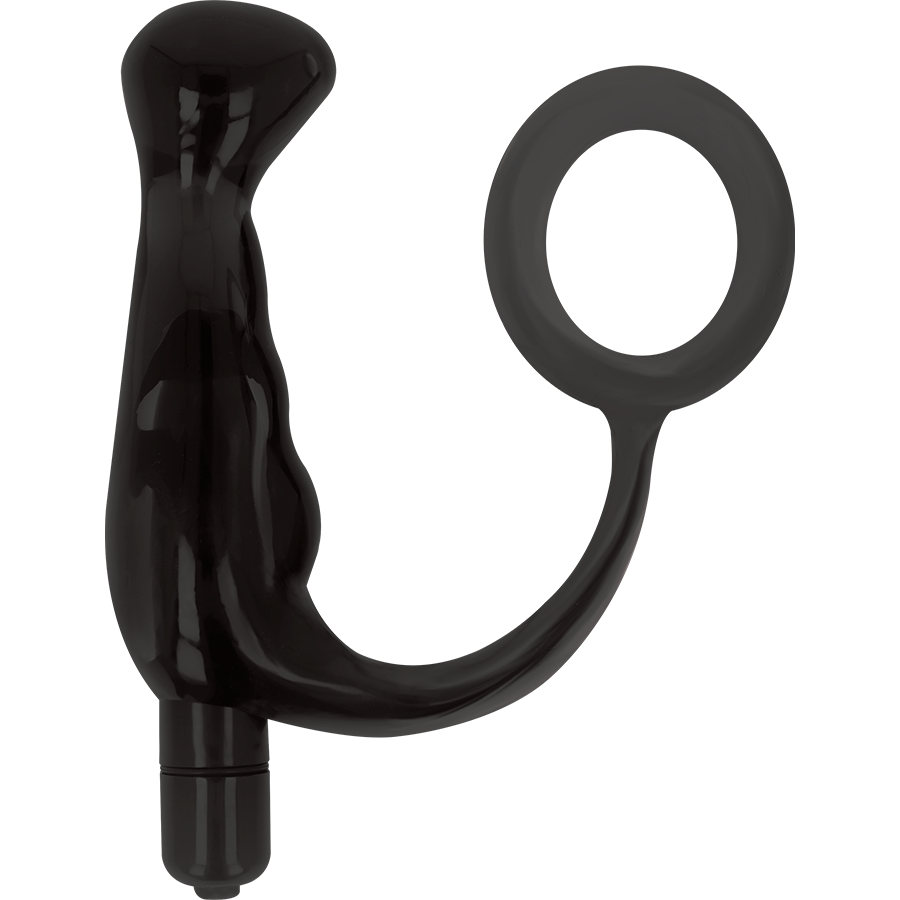 ADDICTED TOYS - VIBRADOR- PROST TICO PRETO 10 CM - VIBRA24 SEXSHOP