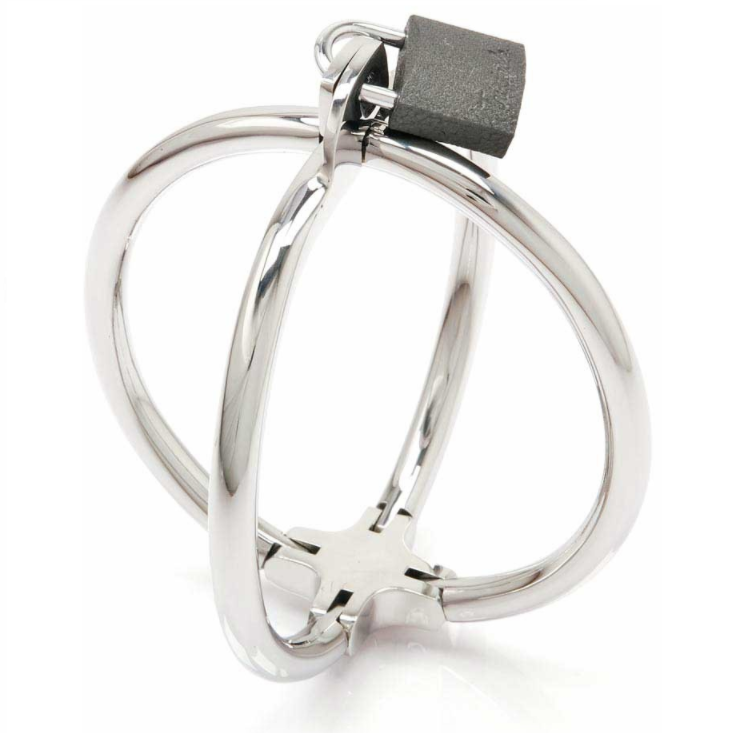 METAL HARD - ALGEMA DE AO INOXIDVEL CRISS CROSS - VIBRA24 SEXSHOP