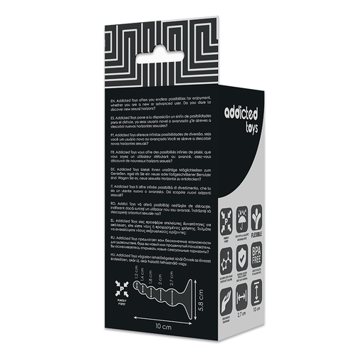 ADDICTED TOYS - Plug Anal 10 cm Preto para Prazer Inigualável - VIBRA24 SEXSHOP