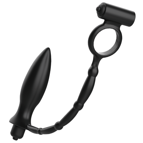 ADDICTED TOYS - Plug Anal com Vibrador e Anel Vibratório - VIBRA24 SEXSHOP