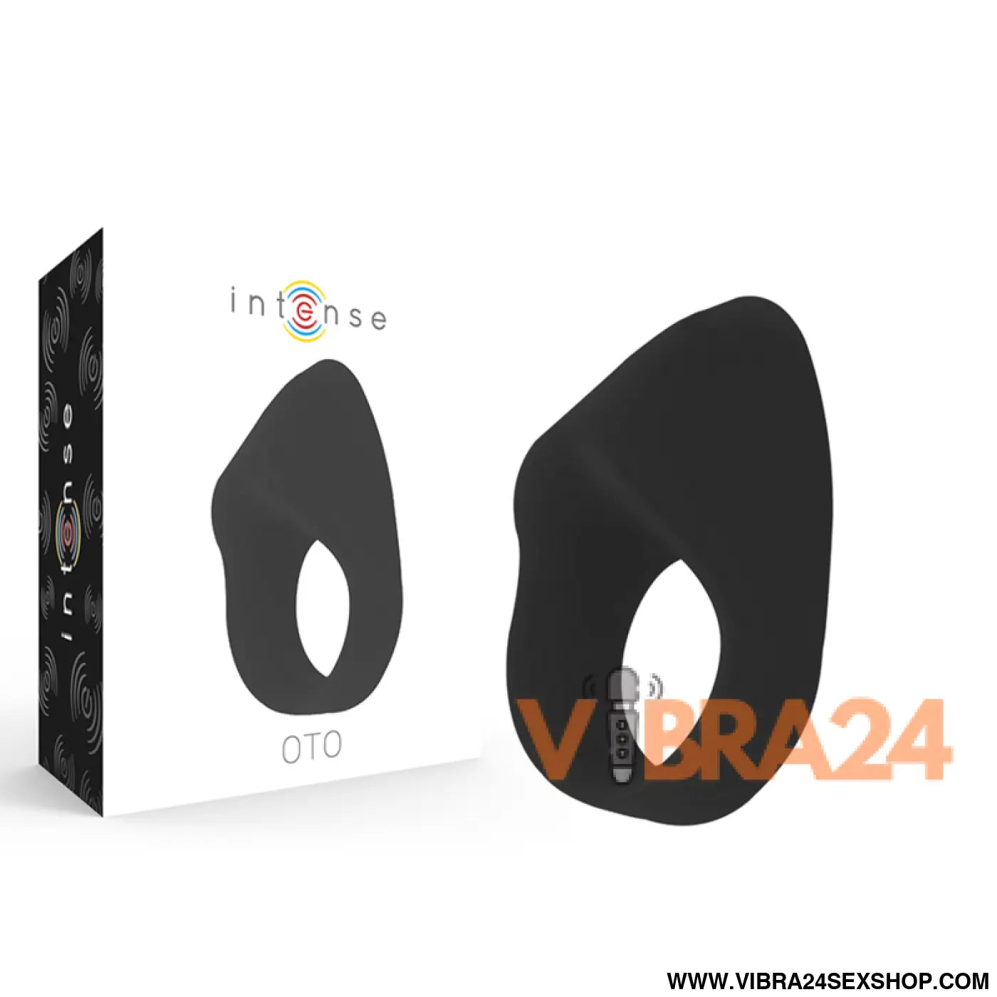 INTENSE - ANEL VIBRADOR RECARREGVEL OTO PRETO