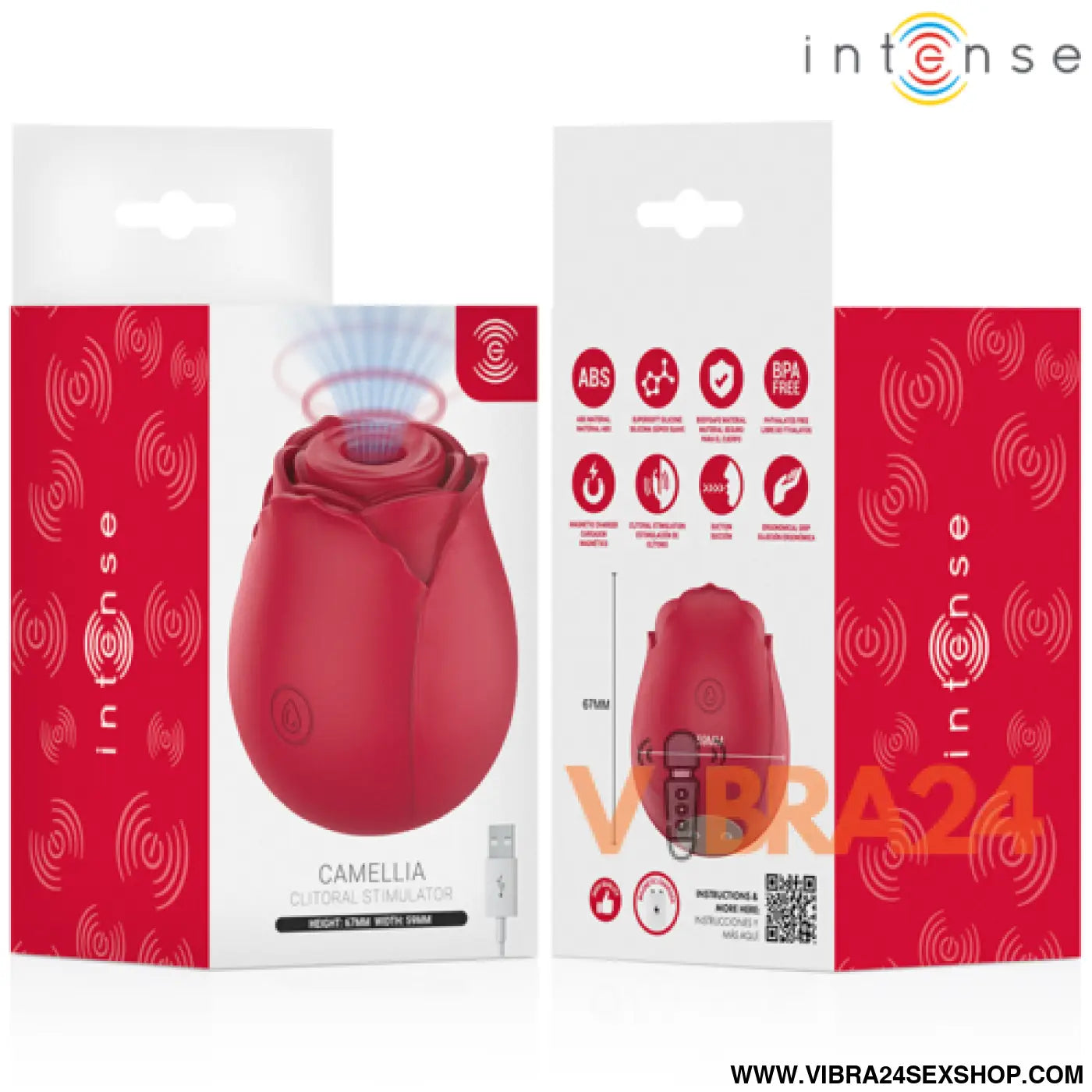 INTENSE - CAMELLIA SUCÇÃO CLITORIAL ROSE BY WAVES BORDEAUX